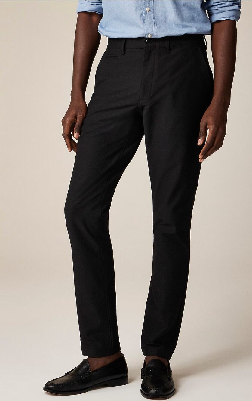 J Crew Mens 1040 Athletic Tapered Fit Tech Pants 36 x 34 Black NWT Chinos CH147